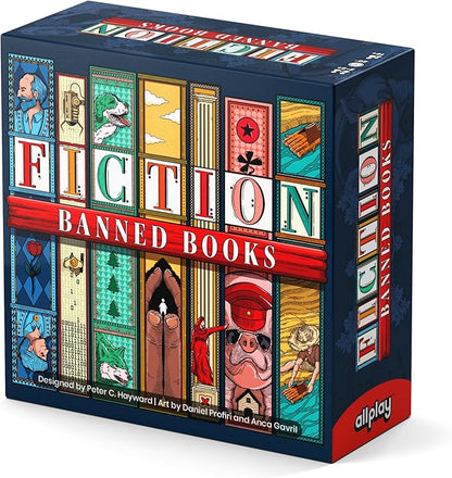 Allplay Fiction Banned Books Board Game | Cooperative Word Deduction &amp Bluffing Game | 2–10 Players 20–30 Min Playtime Logic Puzzle Party Game