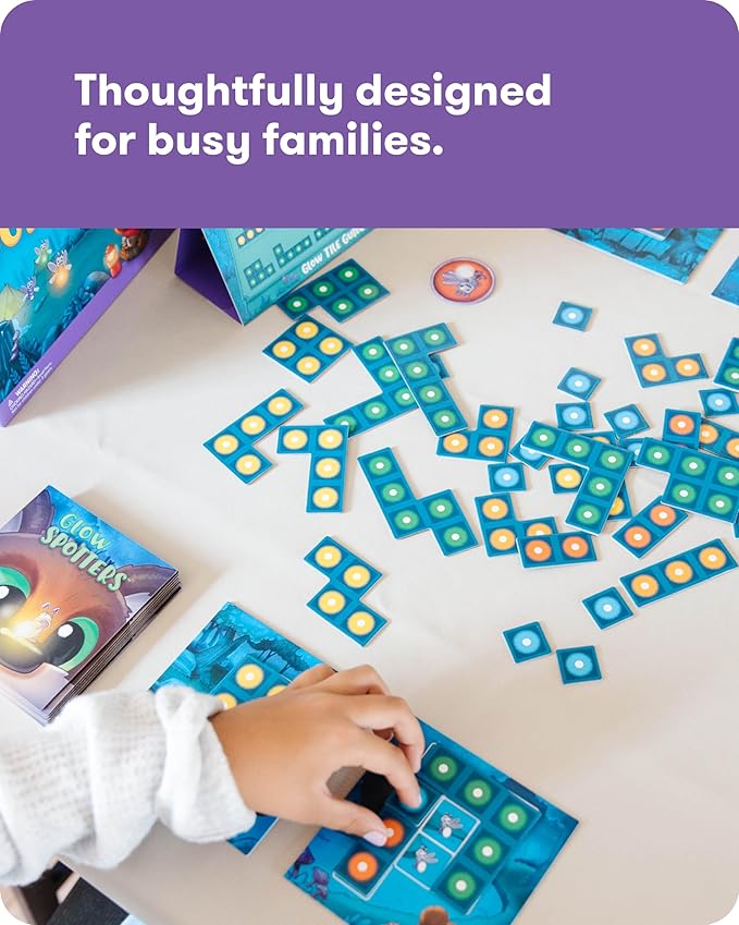 SimplyFun Glow Spotters - A Visual and Adventurous Math Game for Kids Earn Your Firefly Badge with Addition - 1 to 4 Players for Kids Ages 5 &amp Up