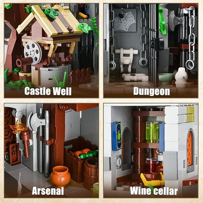 BNG Medieval Castle Building Set for Adult2 in 1 Knights Castle Building BlocksHouse Architecture Collection ToyHome Office Decor and Creative Gift for Teen 14+(2568PCS)