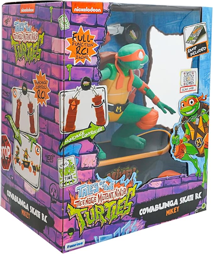 Teenage Mutant Ninja Turtles Mikey Cowabunga Skate RC Car Toy Imitates Real Skate Tricks Ages 5+