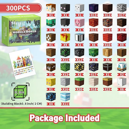 300PCS Magnetic Blocks for Kids 0.8in Magnetic Building Block Toys for Boys Girls Age 3 4 5 6 7 8 9 10 Magnet Cubes Game Magnetic Tiles STEM Toys Christmas Birthday Gifts for Kids Toddlers