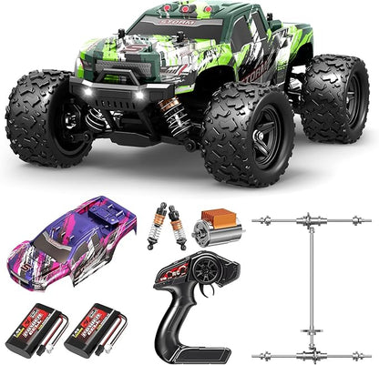 1:18 All Terrain RC Car for Adults &amp Boys (HS18305) 4WD Off-Road RC Truck High Speed Fast 40+ KPH 4X4 Waterproof Remote Control Car with 2 Rechargeable Batteries