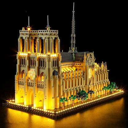 Vaodest LED Light for Lego Notre Dame Cathedral Architecture 21061 Building Blocks ModelDesign and Configuration Compatible with Model 21061(Led Light Only Not Building Block Kit)