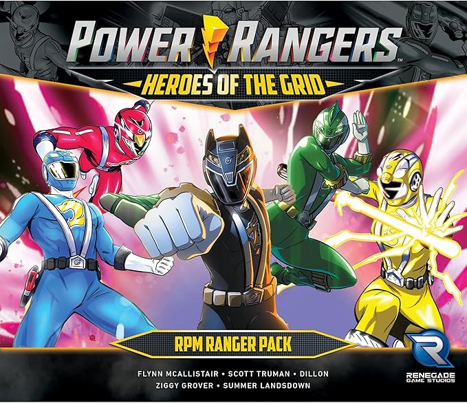 Renegade Game Studios Power Rangers: Heroes of The Grid RPM Ranger Pack Expansion - Five Rangers Ages 14+ Two to Five Players