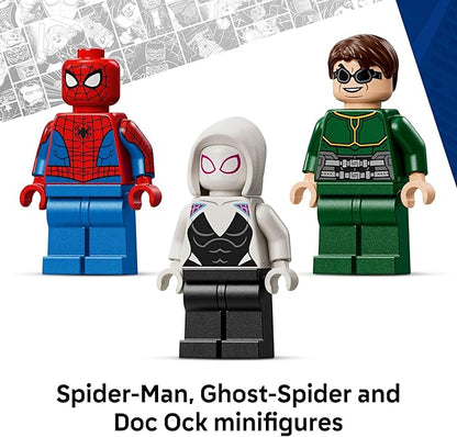 LEGO Marvel Mech Battle: Spider-Man vs. Doc Ock Building Toys for Kids - Super Hero &amp Villain Poseable Mech Toys W/3 Marvel Minifigures for Kids &amp Fans Ages 6+ - Gift Idea for Birthdays - 763