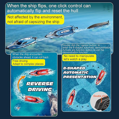 jaming 2.4Ghz RC Boat25KPH Fast Speed RC Boat14 inch Remote Control Boats for Kids and Adults Waterproof Toy Boats for Lakes &amp Pools Gifts for Kids Boys (Red)
