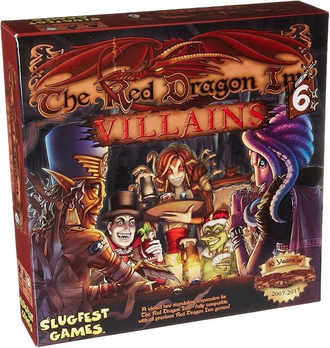 Slugfest Games: The Red Dragon Inn 6: Villains Strategy Boxed Board Game For 2 to 4 Players 30 to 60 Minute Play Time Ages 12 &amp Up