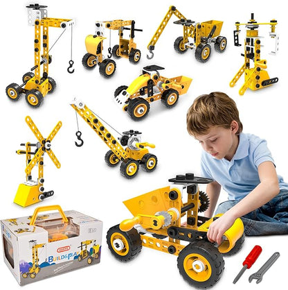 STEM Building Toys 10 in 1 Construction Set for Preschool Kids Educational Creative Games Holiday Idea Gift for 5+ Years Old Stem Activities for Kids Ages 4-8 5-7 6-8 Boy Birthday Gifts