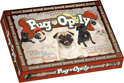Late for The Sky Pug-Opoly Dog Board Game for Families &amp Adults – Pug Lovers Property Trading Game 2–6 Players Ages 8+ One-Hour or Full Play Fun Party Gift for Dog Owners