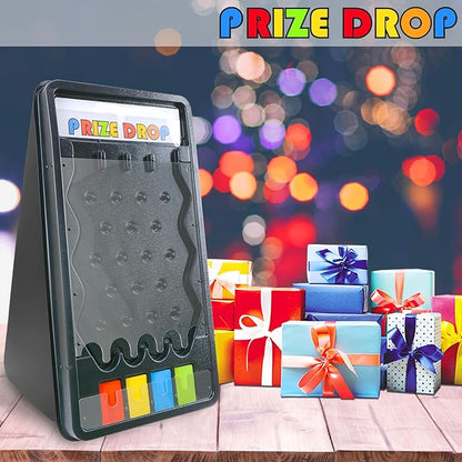 Mini Tabletop Prize Drop Board Game 25x14 Plinko Board Foldable Stand with Customizable 8 Playing Pucks for Carnival Tradeshow Party