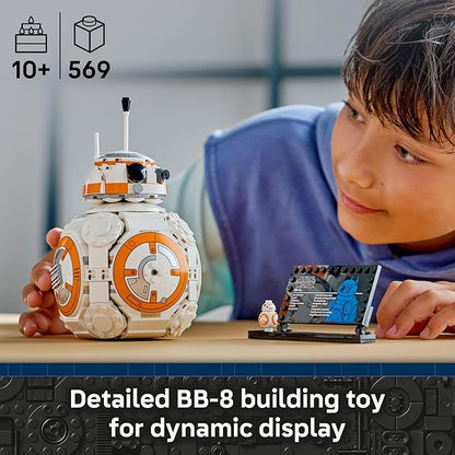 LEGO Star Wars BB-8 Astromech Droid Building Toy for Boys &amp Girls - Play &amp Display Building Kit W/Spinning Head Action &amp Burner Arm for Kids &amp Fans Ages 10+ - Gift Idea for Birthdays