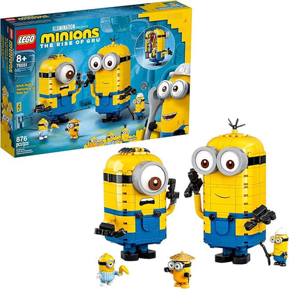 LEGO Minions: Brick-Built Minions and Their Lair (75551) Building Kit for Kids Great Birthday Present for Kids Who Love Minion Toys and Kevin Bob and Stuart Minion Characters New 2020 (876 Pieces)