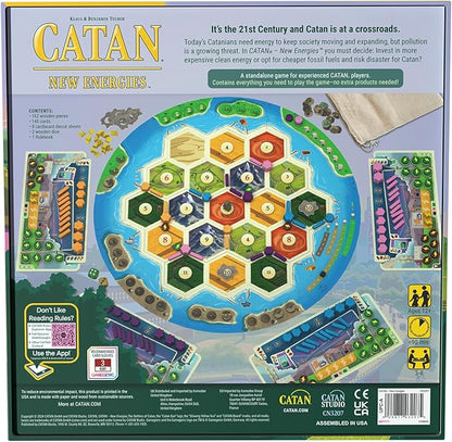 CATAN New Energies Board Game - Sustainable Resources &amp Strategy Classic Gameplay with a Modern Twist! Family Game for Kids and Adults Ages 12+ 3-4 Players 90 Min Playtime Made by CATAN Studi