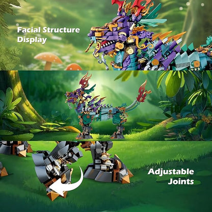 NUTCRACKER Mechanical Kirin Animals Building Block Sets Unicorns Toy Building Set Home Office Collectible Display Model Kit Represents Good Luck Easter Birthday Gift for Adult（1616 Pieces）