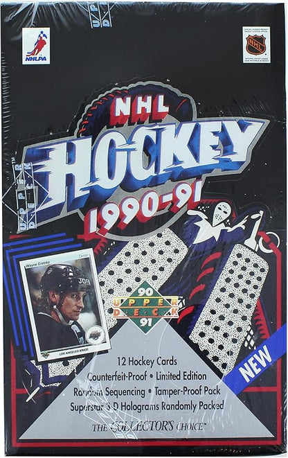 NHL 1990-91 Upper Deck English Low # Hockey Wax Box