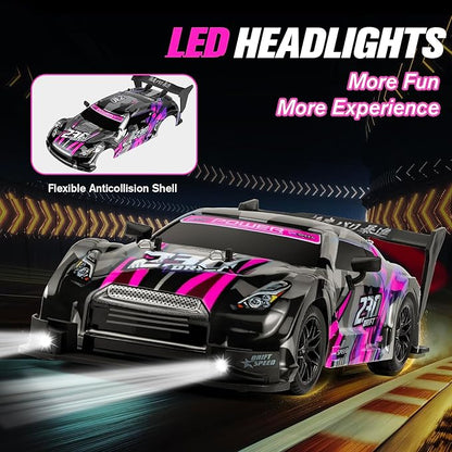 RC Drift Car 1:16 Scale Drifting RC Cars 2.4GHz 4WD RC Race Car 40km/h High-Speed Remote Control Drift Car Vehicle Racing Sport Toy Easter Basket Stuffers Gift for Boys Girls Kids(Purple)