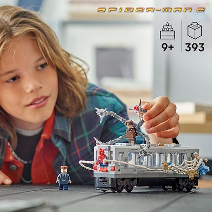 LEGO Marvel Spider-Man vs. Doc Ock Subway Train Scene - Action Figures Kids Toy - Spider-Man Building Toy for Boys &amp Girls Ages 9+ - Marvel Collectible with 4 Minifigures - Birthday Gift Idea- 76