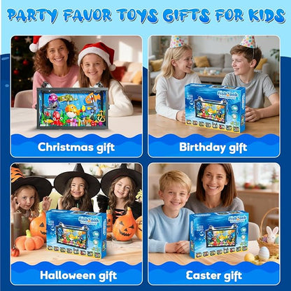 8 in 1 Aquarium Building Sets with Light Compatible with Lego Fish Tank Building Kits Including Sharks Turtles Octopus Sea Animal Party Favor Toys for Boys Girls Kids Aged 8-12 640PCS