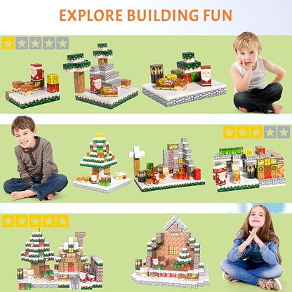 Vdealen 300 PCS Magnetic Blocks-Magnetic Building Blocks Stacking Magnetic Cubes Toy for Kids STEM Montessori Sensory Toys for Boys and Girls Age 3 4 5 6 7 8 9 10 11 12 Christmas Birthday Gift