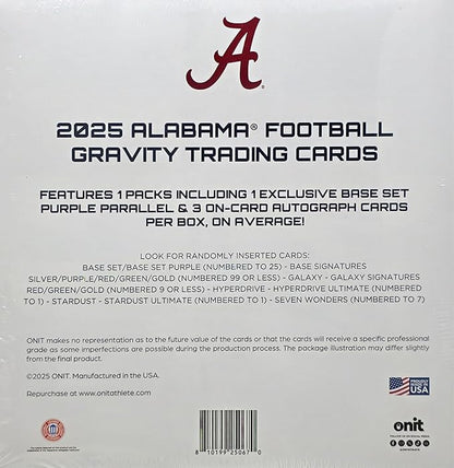 2025 Onit Gravity College Football Card Breaker Edition Box (Alabama Crimson Tide)