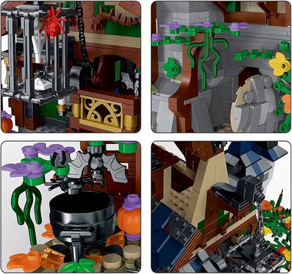 General Jim's The Witch House Modular Halloween Spooky City Building Block Set - 1964 Pieces