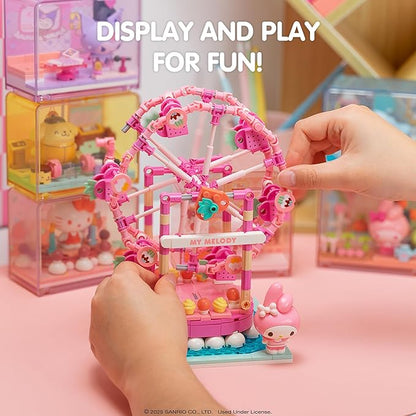 Hamee Sanrio Hello Kitty and Friends ‘Summer Wunderland’ Cute Water Theme Park Building Block Set Birthday Gift Party Favor Stress Relief Collectible Toy Compatible with Lego Block – Cinnamoroll