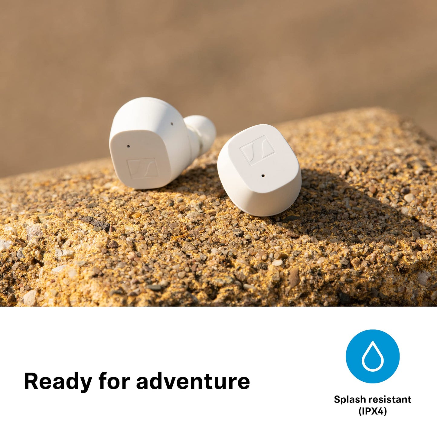 Sennheiser Consumer Audio CX True Wireless Earbuds - Bluetooth In-Ear Headphones for Music and Calls with Passive Noise Cancellation, Touch Controls, Bass Boost, IPX4 and 27-hour Battery Life, White