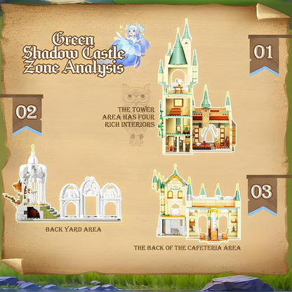 Magic Medieval Castle Architecture Building Block Sets Creative Ideals Gifts for Adults (1555PCS)