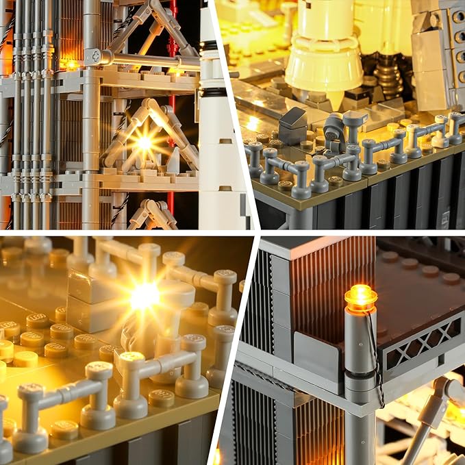 BRIKSMAX Light Kit for Lego-10341 NASA Artemis Space Launch System- Compatible with Lego Icons Rocket Launch Tower Building Set- Not Include Lego Set