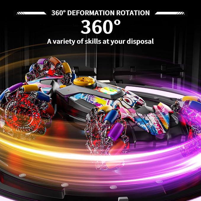 Gesture Sensing RC Stunt CarRemote Control Car Toys for Ages 5-7-13with Lights Music Spray4WD 360° Spins All Terrains Kids Toys RC Cars3-6 Year Old Boy Birthday Gift &amp 3-12 Best Gift for Kids