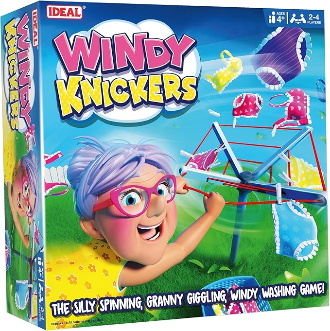 Ideal | Windy Knickers: The Silly Spinning Granny Giggling Windy Washing Game!| Kids Games | for 2-4 Players | Ages 4+