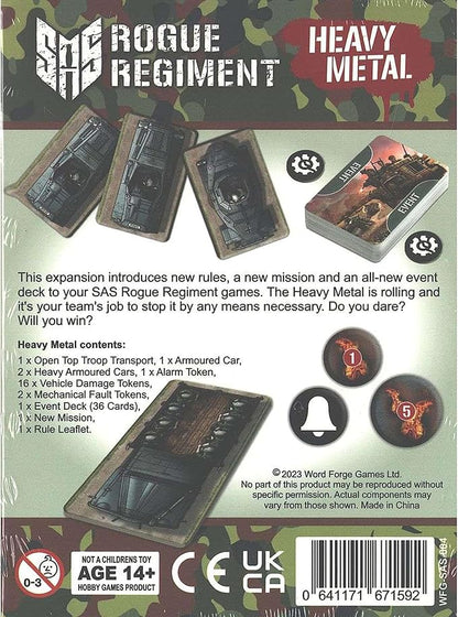 Word Forge Games: SAS Rogue Regiment - Heavy Metal Expansion - Strategy Board Game WWII Stealth Action Military Theme Ages 14+ 1-4 Players 60 Min