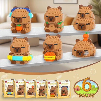 HIGH GODO Capybara Easter Party Favors Building Set 2120PCS Cute Capybara for Goodie Bag Stuffers Party Favors Birthday Easter Gifts for Adult Teens 14+ (Not Compatible with Major Brand)