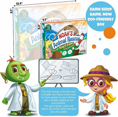 Noah’s Animal Rescue - Cooperative Noah’s Ark Animal Bible Story Board Game for Kids Ages 4+ No Reading Required and Easy to Learn Perfect for Family Game Night