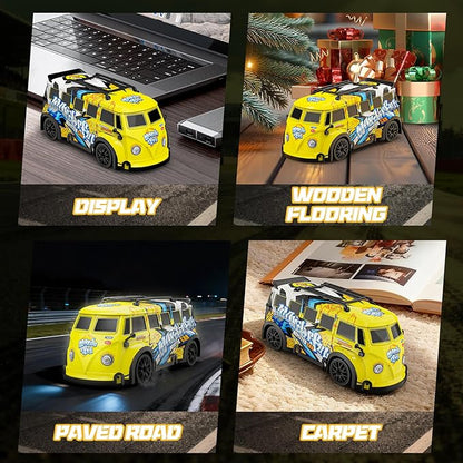 Mini RC Toy Cars for Easter Gifts for Adults Kids Boys Girls RC Drift Car 1:32 Scale 2.4GHz remote control Remote Control Car with LED Lights 4 Obstacles Stunt Drifting RC Toys 4WD 25 km/h