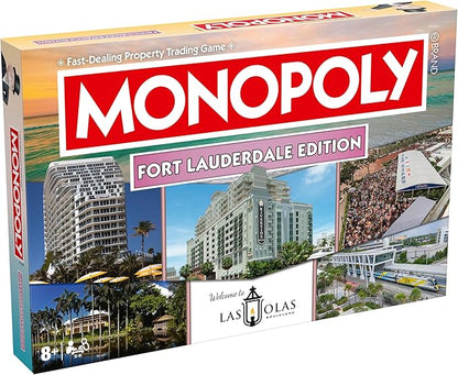 Monopoly Board Game - Fort Lauderdale FL Edition : 2-6 Players Family Board Games for Kids and Adults Board Games for Kids 8 and up for Kids and Adults Ideal for Game Night