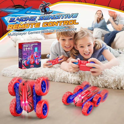 Remote Control CarRC Cars Boys Toys for 3 4 5 6 7 8 9 10 11 12 Year Old Boy Double Sided 360°Flip 4WD Rechargeable Drift RC Race Car Birthday Gifts Easter Basket Stuffers for Kids Age 3-12