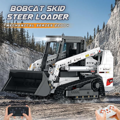 Reobrix Bobcat Skid Steer Loader Building Block SetAPP Remote RC Control Loader Vehicle Construction Toy with 2.4GHz Multi-Player Mode 22004Vehicles Gift for Kids and Collectors1227 PCS