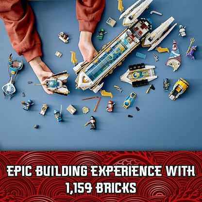 LEGO NINJAGO Hydro Bounty Building Set 71756 Submarine Toy with Kai and NYA Minifigures Ninja Toys Gifts Presents for Kids Boys Girls Age 9 Plus Years Old