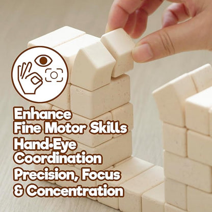 Taksa Toys Ancient Roman Arch Stem Toys Premium Educational Stackable Building Blocks for Kids Ages 7 8 9 10+ Years Old Indoor Architectural Kit Construction Games Montessori Children Toys 69 Pcs