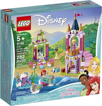 LEGO Disney Aurora Ariel and Tiana’s Royal Celebration 41162 Building Kit (282 Pieces)
