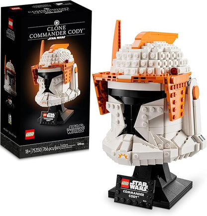 LEGO Star Wars Clone Commander Cody Helmet 75350 Collectible Building Set - Featuring Authentic Details Office Decor Display Model for Adults The Clone Wars Collection Memorabilia and Gift Idea