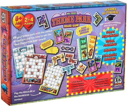 My First Theme Park Board Game for Kids Ages 5+- Build an Amusement Park with Cute Rides &amp Games - Fun Family Tile-Placement Strategy Game - Easy to Learn - Educational Gift for Boys &amp Girls