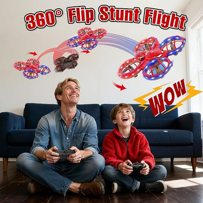 Spider Drones for Kids 8-12: Stunt Drone 5D Obstacle Avoidance RC Quadcopter 3D Flips Auto Hovering LED Lights Indoor Outdoor Remote Control Helicopter for Boys Girls Adults