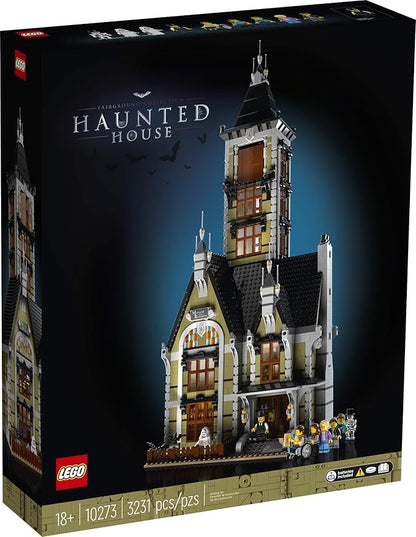 LEGO Icons Haunted House Building Set 10273 Haunted House Kit Creative Crafts for Adults and Family Powered Up Ready Building Kit with 10 Minifigures Halloween Decoration to Build Together