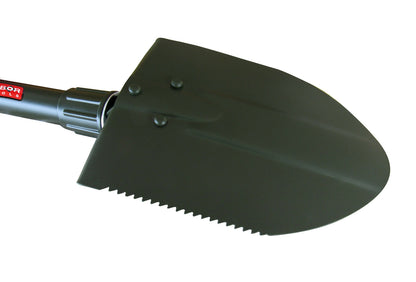 TABOR TOOLS Folding Shovel - Portable Survival Spade for Camping Gear and Emergencies - Steel Rugged Edge Blade - Includes Carrying Pouch - Lightweight E-Tool with Military-Grade Durability. J35A