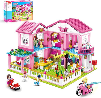 Sluban Garden Villa Friends Building Set for Girls STEM Educational Toy Building Set Gift for Kids Ages 6+