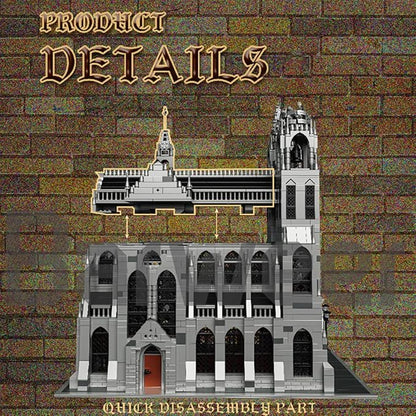 Gothic Cathedral Building Blocks – MOC Architecture Church Historical Building ModelsCollectible Display Set Gift for Adults &amp Collectors(4136 pcs)