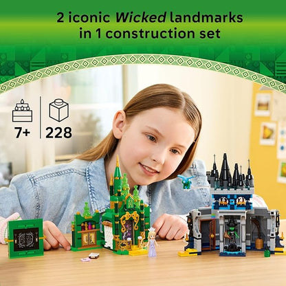 LEGO Wicked Emerald City &amp Kiamo Ko Castle Building Toy - Elphaba &amp Glinda Toy Figures 2 Buildable Playsets &amp Flying Monkey Minifigure for Kids Ages 9+ - Wicked Merch Gift for Girls &am