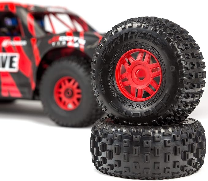 ARRMA RC Truck 1/7 Mojave 6S V2 4WD BLX Desert Truck with Spektrum Firma (Ready-to-Run) Red/Black ARA7604V2T2